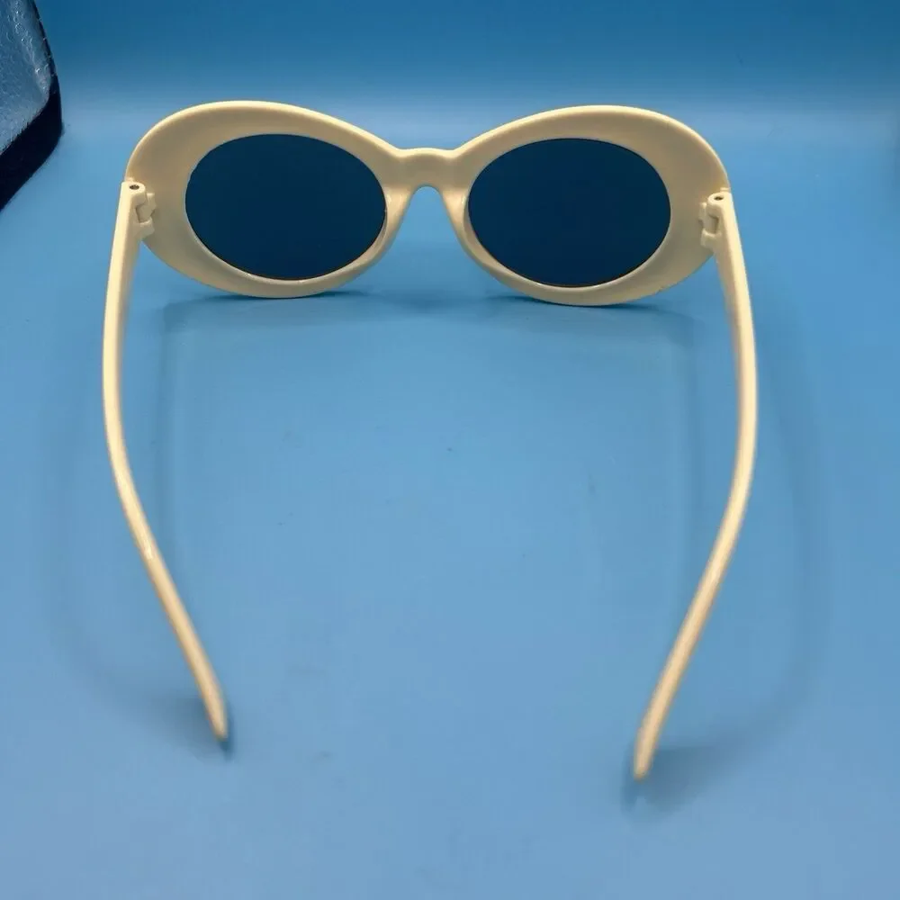 Kurt Cobain Clout Style White Sunglasses Grunge Hippie Style